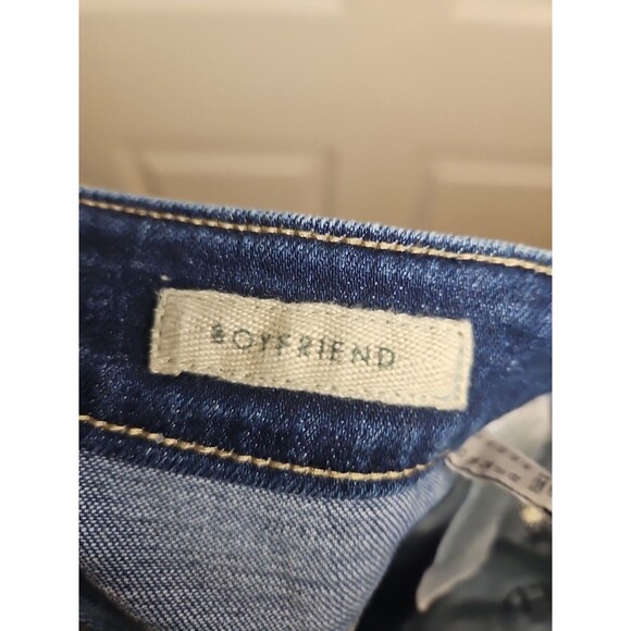 LOGO Jeans by Lori Goldstein Womens Size 10 Boyfriend Med Dark Wash High Rise - Picture 5 of 6